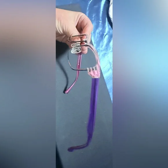 New Purple designer Rectangular Eyeglass frames - Picture 9 of 11